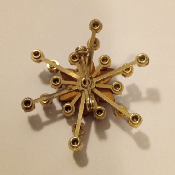 VINTAGE Rhinestone Brooch - Unsigned - Picture 4 of 5